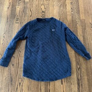 Patagonia Blue Quilted Long Sleeve Tunic Top, Size M